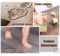 Graceline ignífugo PVC madera estilo Unilin Click plástico Spc vinilo suelo tablón azulejos