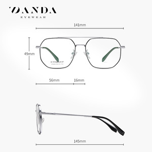 แว่นตา Danda Eyewear รุ่น ST6222 ทรงสี่เหลี่ยมกรอบเต็ม ทำจากไทเทเนียมแท้ น้ำหนักเบา เหมาะสำหรับทั้งชายและหญิง พร้อมกรอบสำหรับเลนส์สายตา - Product Image 3