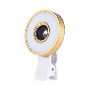 Kit fotografico per obiettivo Macro grandangolare 3 in1 fish eye Lens con luce di riempimento per iPhone - Product Image 1