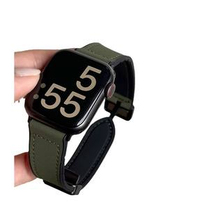 Correa Compatible con Apple IWatch, Huawei GT6, <span class=keywords><strong>Xiaomi</strong></span> 9 Pro, Silicona, Cuero, Patrón Crazy Horse, Compatible con Fit4, Hebilla Magnética, <span class=keywords><strong>S11</strong></span>, Minimalista - Product Image 5