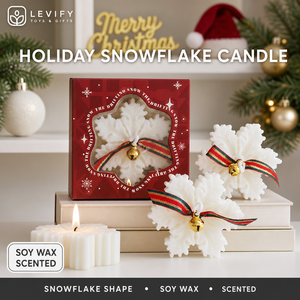 2026 Kerst Sneeuwvlok Geurende Sojawas Kaars Aromatherapie Kunstkaars Huisdecoratie Kerstcadeau Doos Groothandel Aandenken Cadeau - Product Image 1