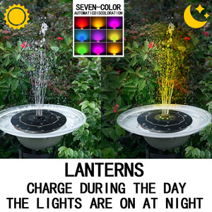 Fontaine solaire pour oiseaux, abreuvoir solaire pour oiseaux, fontaine de jardin, décoration de fontaine extérieure pour oiseaux - Product Image 4