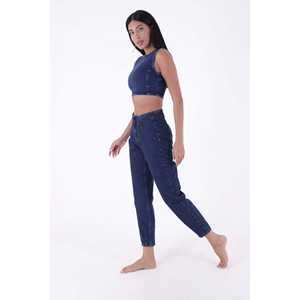 Women's Jeans Trousers with Durable <b>Dart</b> Detail at Waist and Ankles - Product Image 3