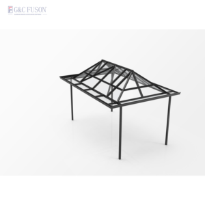 Fuson شعبية جديدة وحدات جاهزة للمواسم الأربعة حمام شمسي مجوف منزل من الألومنيوم حل زجاج مزدوج Sunroom - Product Image 3