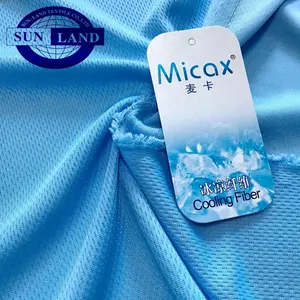 Micax 100% soğutma naylon örme kuş gözü örgü örme ıslak kumaş spor giyim için yaz bisiklet T-shirt