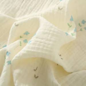 Nouvel Ensemble de Pyjama Femme en <span class=keywords><strong>Gaze</strong></span> <span class=keywords><strong>Double</strong></span> Couche Printemps/Automne, Col Rabattu, Prêt-à-Porter, Manches Longues 100% Coton - Product Image 5