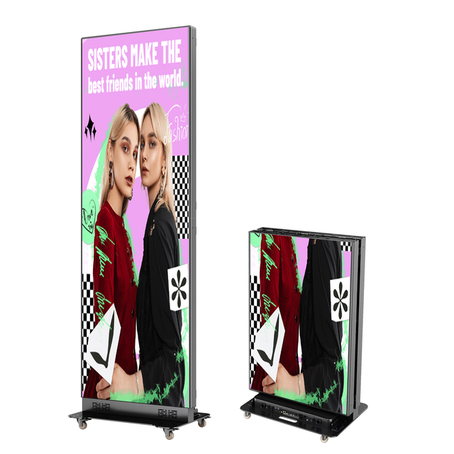 P1.86 Foldable Portable LED Advertising Poster Screen Panel GOB Waterproof Design Support Multi-screen Seamless Combination