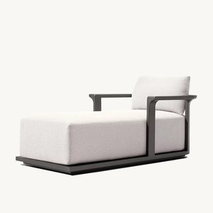 Chaise longue de plage portable en aluminium imperméable pour l'extérieur, lit de jour, mobilier d'extérieur pour villa, hôtel, hôpital, salle de sport - Product Image 3