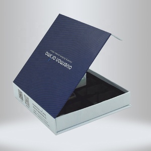 Eva bọt cao cấp sang trọng lót màu đen Flip-Top Nước hoa tinh dầu thiết lập carton sản phẩm chăm sóc da đóng cửa từ bao bì hộp - Product Image 5