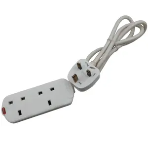 13 A 220 V 3G 1,25 MM2 BRITISCHER POWERSTRIP 2 WEGE ERWEITUNGSSET