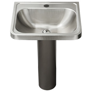 Évier rectangulaire sur pied en acier inoxydable SS304, évier colonne autoportant épaissi <span class=keywords><strong>de</strong></span> 1,0 mm pour salle <span class=keywords><strong>de</strong></span> bain domestique et zone utilitaire extérieure - Product Image 1