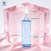 Flacon cosmétique en PET à paroi épaisse de 80 ml, 100 ml, 120 ml, aspect verre, pour lotion ou toner, avec pompe et bouchon anti-poussière