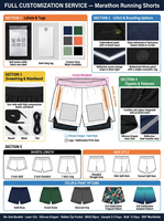 Shorts de course actifs, respirants et légers, séchage rapide, avec doublure 2-en-1, pour hommes, pour marathon, fitness et entraînement en salle de sport