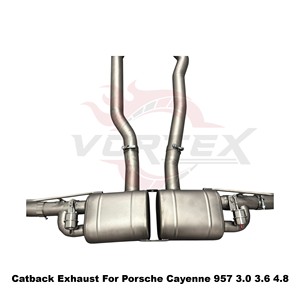 Vortex Lightweight Sandblasted Titanium Full System With Vacuum Valve For Porsche Cayenne 957 3.0 3.6 4.8 - Product Image 6