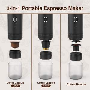 Cafetera Portátil de 20 Bares, Máquina de Espresso con Calentador de Agua, Cafetera Portátil USB, Café en Polvo, Cápsulas Pequeñas y Grandes, Máquina de Espresso - Product Image 4