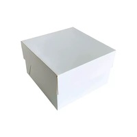 Boîtes à gâteaux en carton SBS EDUR EU de qualité alimentaire, pliables, blanches, 2 pièces, 8, 10 et 12 pouces, pour mariage et pâtisserie