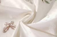 Tissu brodé 100% polyester rose papillon, mat, respirant, pour abaya, hijab, robe de soirée