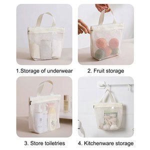 Bolsas <span class=keywords><strong>de</strong></span> almacenamiento <span class=keywords><strong>de</strong></span> maquillaje y artículos <span class=keywords><strong>de</strong></span> aseo <span class=keywords><strong>de</strong></span> malla <span class=keywords><strong>de</strong></span> nailon con ventana transparente, bolsos portátiles <span class=keywords><strong>de</strong></span> viaje, <span class=keywords><strong>organizador</strong></span> colgante <span class=keywords><strong>para</strong></span> herramientas <span class=keywords><strong>de</strong></span> ducha y cuidado corporal - Product Image 5