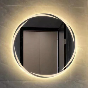 Espejo LED Moderno con Interruptor Táctil Grande Dorado para Dormitorio - Product Image 1