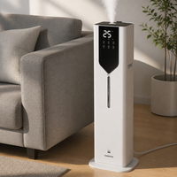 Humidificateur ultrasonique à brume froide et aromathérapie, capacité 10L, sur pied, électrique, en plastique, pour usage domestique, bureau, hôtel, avec télécommande