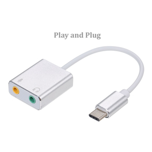 <span class=keywords><strong>Carte</strong></span> <span class=keywords><strong>son</strong></span> mobile 2 canaux en alliage d'aluminium de type C, plug-and-play, avec adaptateur audio stéréo <span class=keywords><strong>externe</strong></span> pour <span class=keywords><strong>PC</strong></span> - Product Image 1