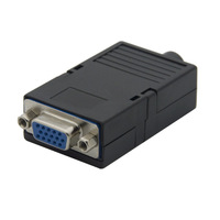 VGA 3 + 9 Type Soudure DB15 VGA Mâle Femelle D-SUB 15pin Connecteur Assemblée Noir Coque En Plastique Connecteur