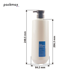 1000ml 1L Cylindrical HDPE White <b>Pump</b> Sprayer Shampoo <b>Bottle</b> for Salon-Custom Daily Chemical Container Wholesale - Product Image 3