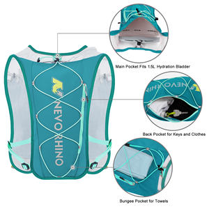 Mochila portátil <span class=keywords><strong>de</strong></span> nailon para correr, chaleco <span class=keywords><strong>de</strong></span> hidratación para ciclistas al aire libre, chaleco con bolsa <span class=keywords><strong>de</strong></span> hidratación para correr - Product Image 4