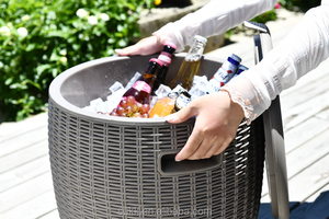 Cool <strong>Bar</strong> Cool Stool Rattan Garden Beer &amp; <strong>Drinks</strong> Cooler Table Cooler Garden <strong>bar</strong> - Product Image 4