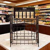 Présentoir de comptoir POS de barre de chocolat de bonbons de support métallique personnalisé de magasin de détail pour supermarché
