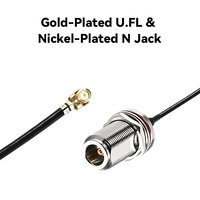 Câble coaxial RF pigtail N femelle vers U.FL MHF1 1,37 mm à faible perte 50 Ohm pour routeur de station de base LTE 5G