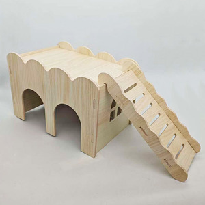 <span class=keywords><strong>Castillo</strong></span> para Hámster de Doble Capa, Mini Villa de Madera, Segura y Duradera para Hámsteres, Chinchillas y Ratas, Accesorios para Jaulas - Product Image 6
