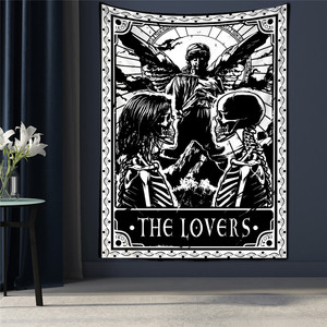 Personalizzato psichedelico nero sole tarocchi carta appeso a parete arazzo Hippie astrologia divinazione stregoneria stanza sfondo decorazione della parete - Product Image 2