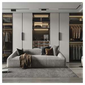 Armario de Tela con Diseños Combinados, Mueble de Dormitorio, Armario con Barra, Armarios, Alacenas, Uso Doméstico - Product Image 2