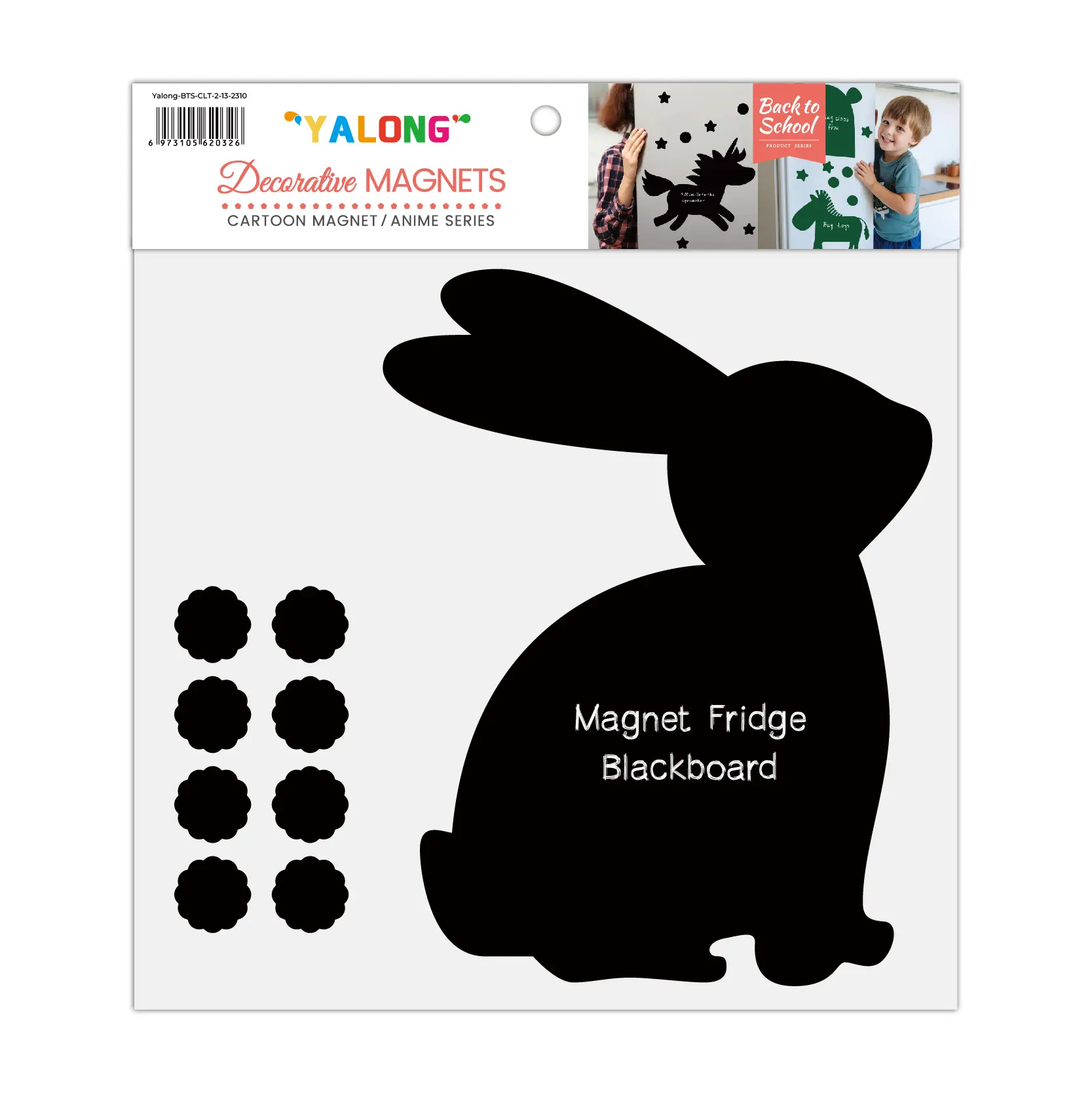 Kaninchen Kühlschrank Magnete PVC 2D Kinder Magnet Spielzeug Paket Kühlschrank Postkarten halter Dekorationen für Home Office Schule Klassen zimmer Party