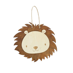 Style nordique Ins décoration <span class=keywords><strong>murale</strong></span> de <span class=keywords><strong>chambre</strong></span> d'enfant dessin animé écologique Lion suspendu accessoires Photo en <span class=keywords><strong>bois</strong></span> pour l'espace de bébé à la maison - Product Image 6