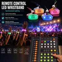 Pulsera Luminosa Inalámbrica con Control Remoto RF Longstargift, Sincronizada para Conciertos, Festivales y Eventos, con Logotipo Personalizado, LED
