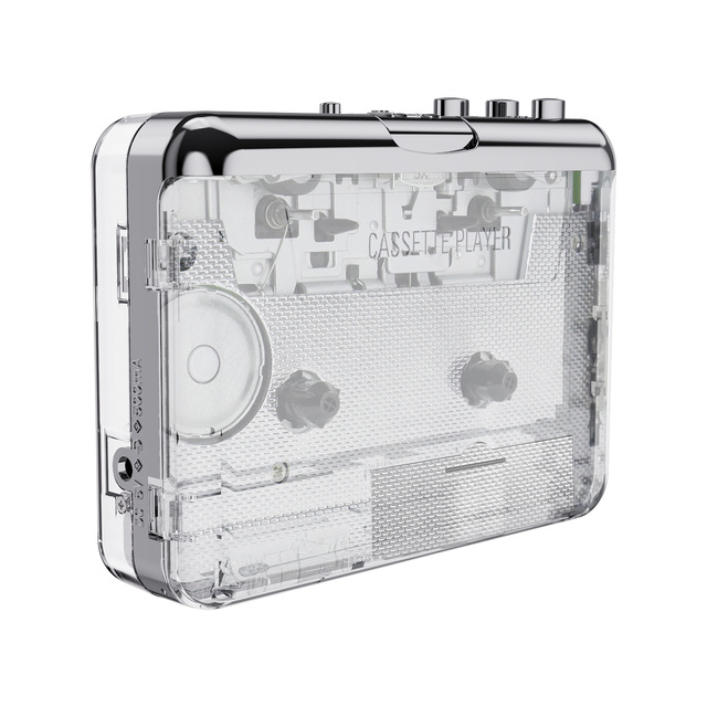 Factory Transparent Mini Tape Recorder USB Cassette Player MP3 Tape Converter With Recording Function and Audacity Support
