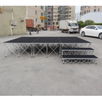 Escenario Portátil Ligero de Aleación de Aluminio, Fácil de Montar, para Eventos en Interiores y Exteriores, Modelo RK-Portable Stage RAK-SQ4I, con Certificación TUV CE