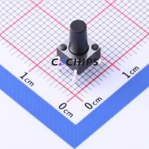 TSD001B10026A Tactile Switch Through hole Component (THT)-4P,6x6mm Switch Round Button 2.6N Through Hole 6mm - Product Image 1