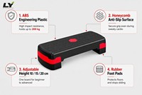Plataforma de Step Ajustable de 68 cm, Superficie Antideslizante de Panal de Abeja, Apilable, Banco de Ejercicios para Gimnasio en Casa