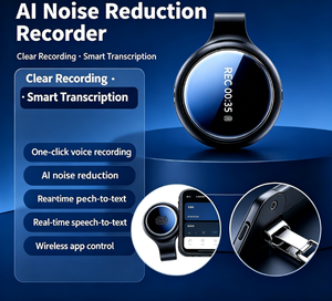 Grabadora de Voz Digital con Clip, Formato MP3, Grabación con un Clic, Dispositivo de Audio Profesional Portátil, Diseño Redondo Negro - Product Image 5