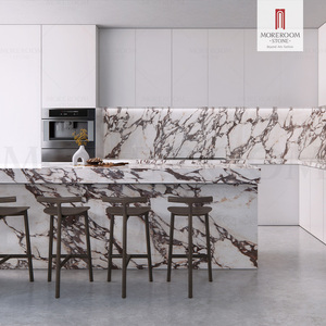 Dalle <span class=keywords><strong>de</strong></span> marbre artificiel Calacatta Viola ultime <span class=keywords><strong>de</strong></span> 1600x3200 mm, finition soyeuse, pierre frittée, plan <span class=keywords><strong>de</strong></span> travail pour cuisine, bar, usage extérieur - Product Image 5