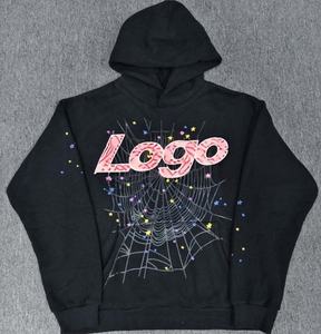 Felpa con Cappuccio Premium Edizione Originale SP555 1.1 Ragnatela Rosa 450gsm in Pile Pesante con Stampa a Rilievo, Pullover Streetwear - Product Image 1