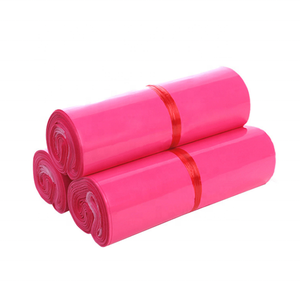 Logo personalizzato rosa caldo biodegradabile per poli Mailer borsa Hotmelt Polymailer Mailing borse per corriere Online spedizione per calze - Product Image 1