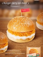 Hamburger Embryon Pain Embryon Hamburger Bun Petit Déjeuner Burger Petit Déjeuner Nutritionnel Frais Petit Déjeuner Prêt à Manger Embryon de Pain