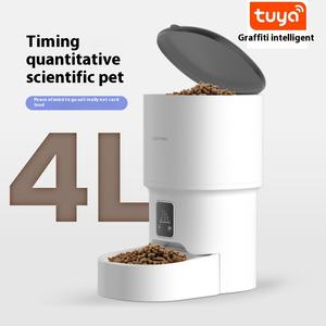 Pemberi makan hewan peliharaan pintar, anjing memberi makan jarak jauh plastik padat waktu kuantitatif otomatis konektivitas WiFi baru langsung dari pabrik - Product Image 2
