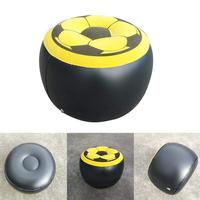 Tabouret à Air Portable, pouf rond gonflable, tabouret de pied Ottoman, Style moderne, Football imprimé, pouf, repose-pieds