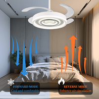 Le lustre moderne escamotable simple de 48 pouces a mené le ventilateur de plafond mené par 3 couleurs avec la lumière