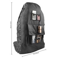 Housse de protection durable Oxford imperméable pour sièges de voiture avant avec sacs de rangement Housse avant anti-rayures pour siège de voiture